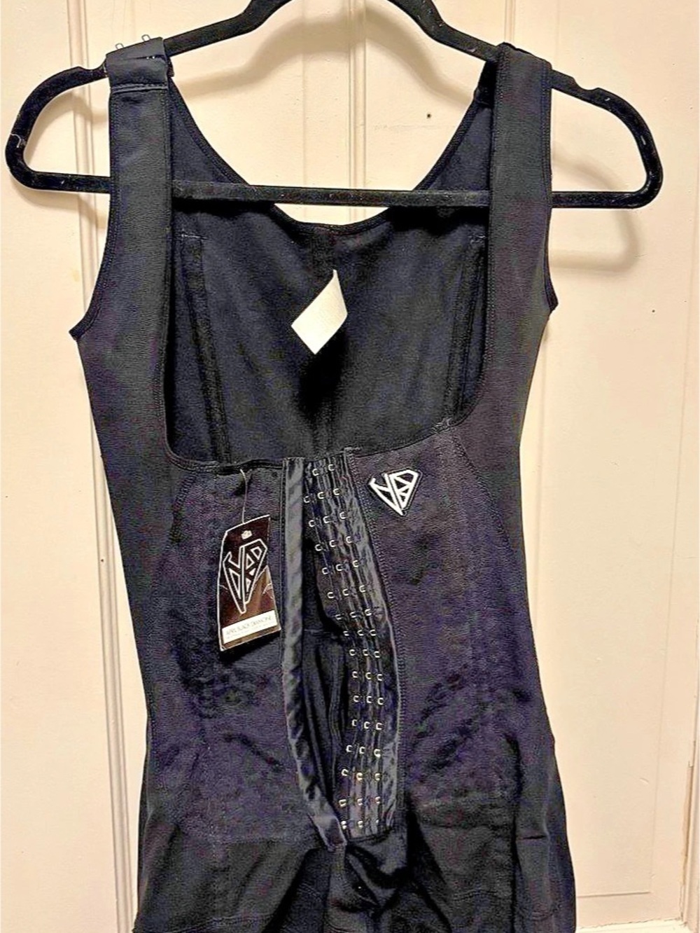 Pyramid Collection April Black Diamond Black Shapewear Bodysuit XL NWT
